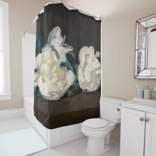 Edouard Manet - Branch of White Peonies, Secateurs Douchegordijn (In situ)