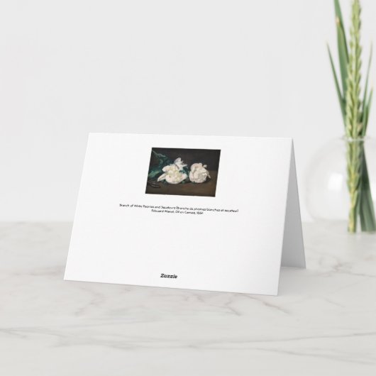 Edouard Manet - Branch of White Peonies, Secateurs Kaart (Achterkant)