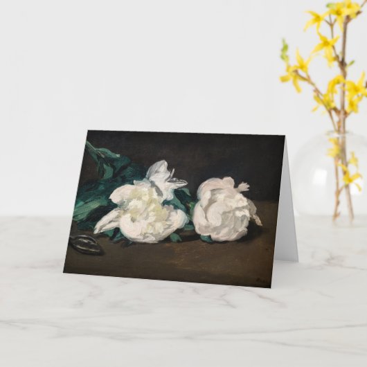 Edouard Manet - Branch of White Peonies, Secateurs Kaart (Gele Bloem)