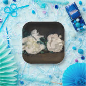 Edouard Manet - Branch of White Peonies, Secateurs Papieren Bordje (Feest)