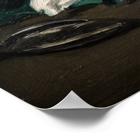 Edouard Manet - Branch of White Peonies, Secateurs Poster (Hoek)