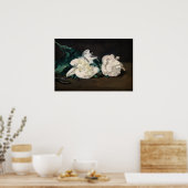 Edouard Manet - Branch of White Peonies, Secateurs Poster (Keuken)