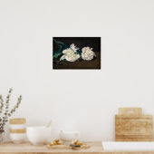 Edouard Manet - Branch of White Peonies, Secateurs Poster (Keuken)