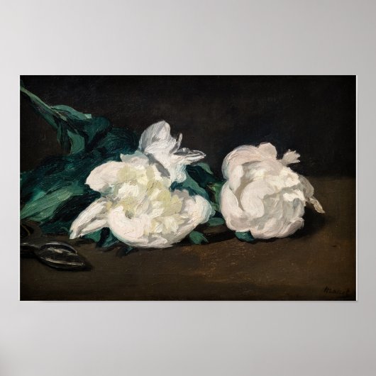 Edouard Manet - Branch of White Peonies, Secateurs Poster (Voorkant)