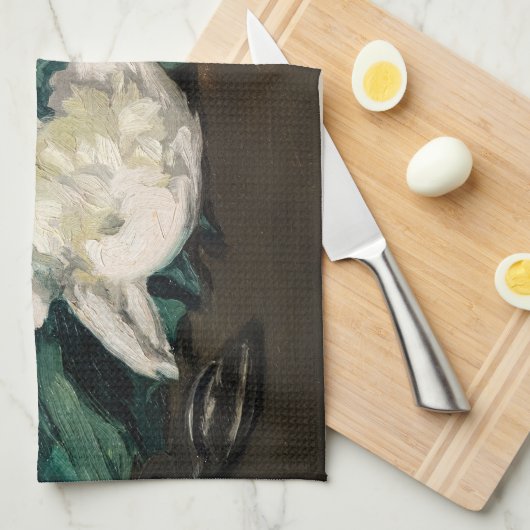 Edouard Manet - Branch of White Peonies, Secateurs Theedoek (Quarter Fold)