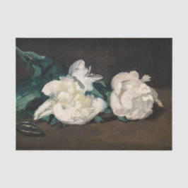 Edouard Manet - Branch of White Peonies, Secateurs Tissuepapier