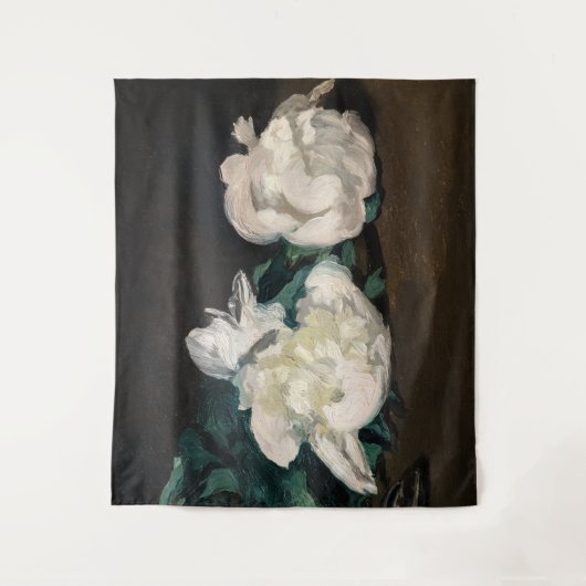 Edouard Manet - Branch of White Peonies, Secateurs Wandkleed (Voorkant)