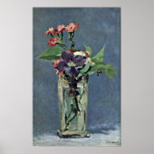 edouard Manet - Carnaties en Clematis Poster (Voorkant)