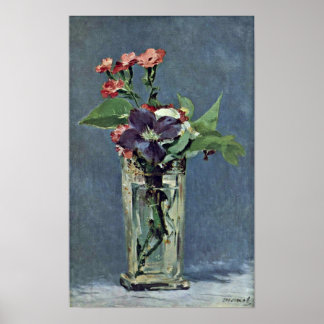 edouard Manet - Carnaties en Clematis Poster