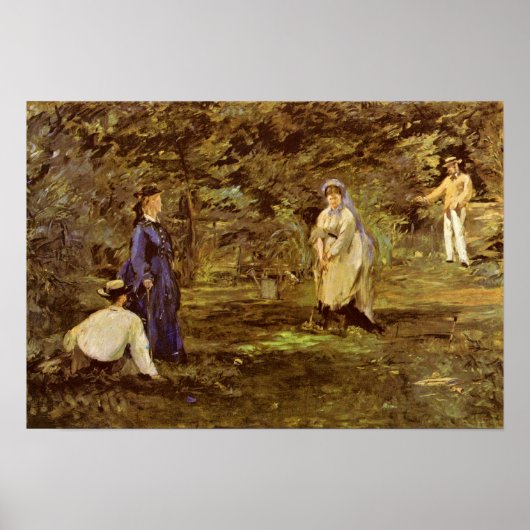 edouard Manet - croquet game Poster (Voorkant)