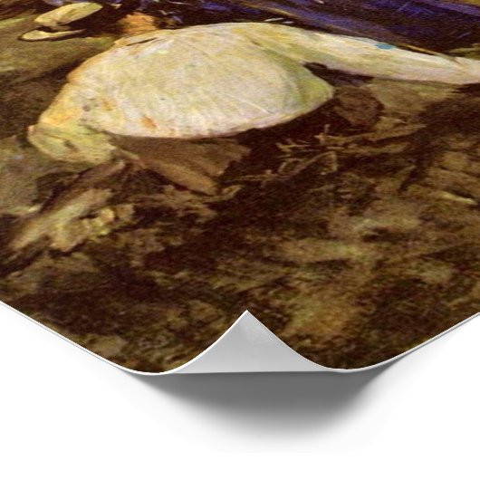 edouard Manet - croquet game Poster (Hoek)