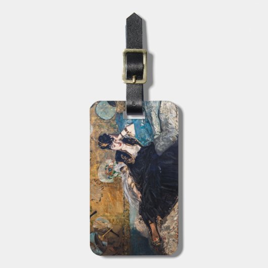 Edouard Manet - Dame met ventilatoren Bagagelabel (Voorkant verticaal)