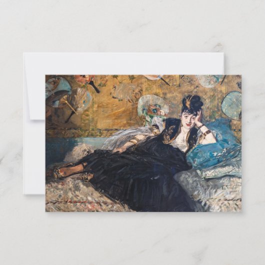 Edouard Manet - Dame met ventilatoren Bedankkaart (Voorkant)