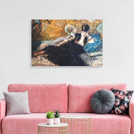Edouard Manet - Dame met ventilatoren Canvas Afdruk (Insitu (Woonkamer))