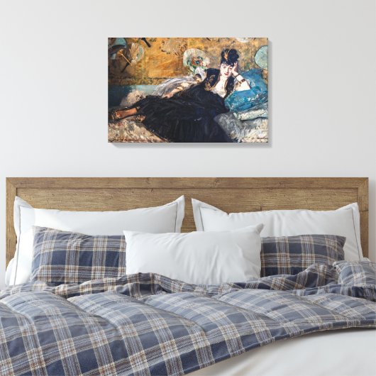 Edouard Manet - Dame met ventilatoren Canvas Afdruk (Insitu (Slaapkamer))