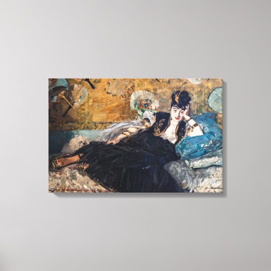 Edouard Manet - Dame met ventilatoren Canvas Afdruk (Voorkant)