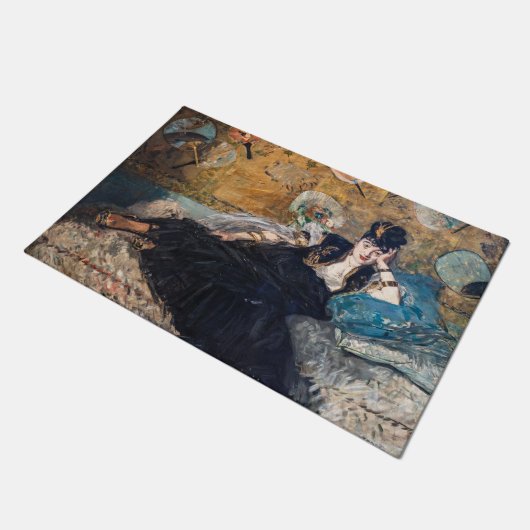 Edouard Manet - Dame met ventilatoren Deurmat (Schuin)