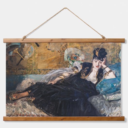 Edouard Manet - Dame met ventilatoren Hangend Wandkleed (Voorkant)