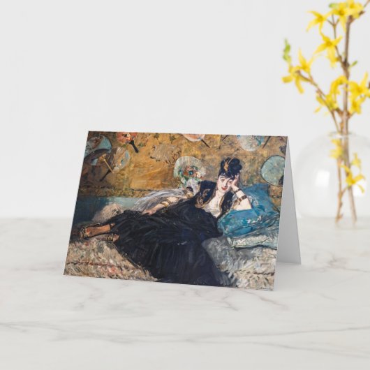 Edouard Manet - Dame met ventilatoren Kaart (Gele Bloem)
