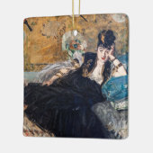 Edouard Manet - Dame met ventilatoren Keramisch Ornament (Links)