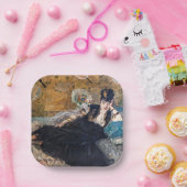 Edouard Manet - Dame met ventilatoren Papieren Bordje (Feest)