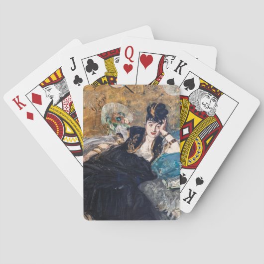 Edouard Manet - Dame met ventilatoren Pokerkaarten (Achterkant)