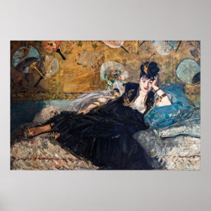 Edouard Manet - Dame met ventilatoren Poster