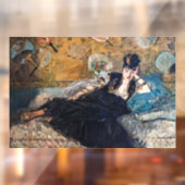 Edouard Manet - Dame met ventilatoren Raamsticker (Vel 2)