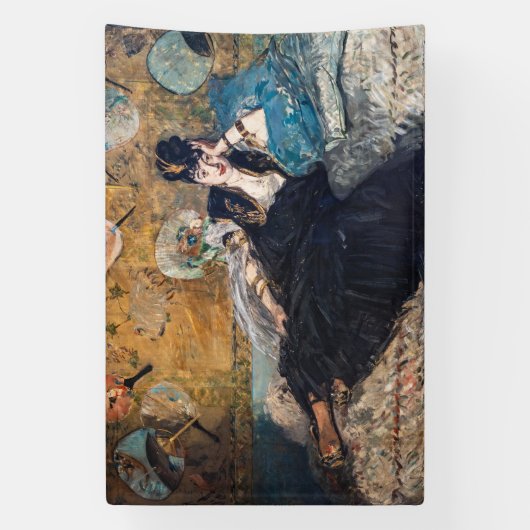 Edouard Manet - Dame met ventilatoren Spandoek (Verticaal)