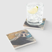 Edouard Manet - Dame met ventilatoren Stenen Onderzetter (Zijkant)