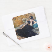 Edouard Manet - Dame met ventilatoren Vierkante Sticker (Envelop)