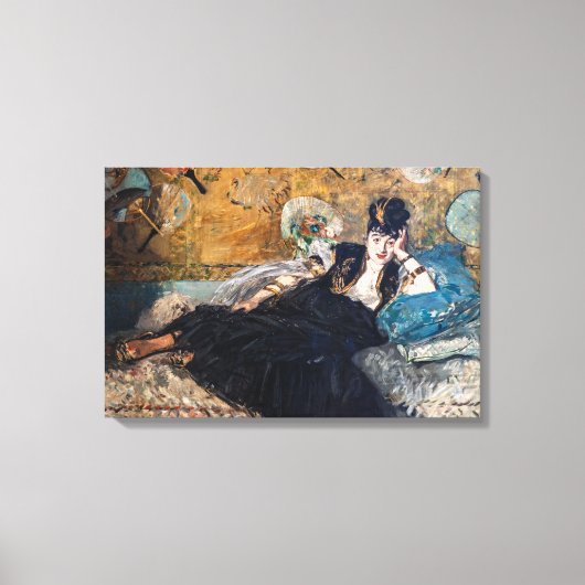Edouard Manet - Dame met waaier Canvas Afdruk (Voorkant)