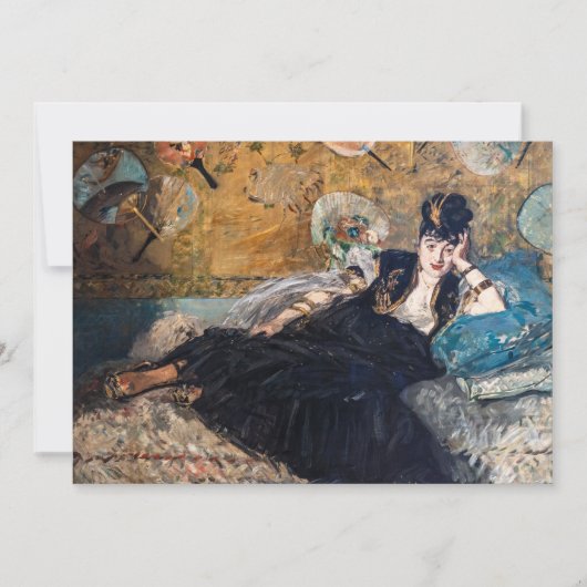 Edouard Manet - Dame met waaier Kaart (Voorkant)