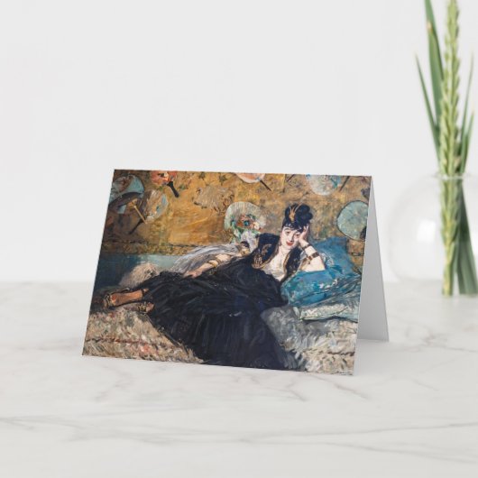 Edouard Manet - Dame met waaier Kaart (Voorkant)