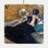 Edouard Manet - Dame met waaier Keramisch Ornament (Achterkant)