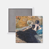 Edouard Manet - Dame met waaier Magneet (Voorkant / Achterkant)