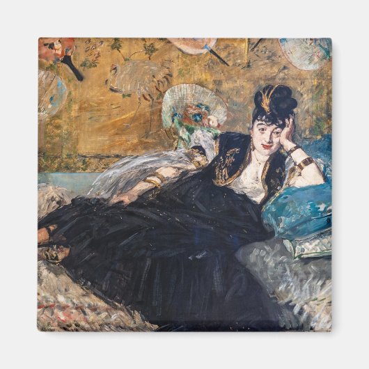 Edouard Manet - Dame met waaier Magneet (Voorkant)