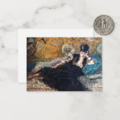 Edouard Manet - Dame met waaier Notitiekaartje (Voorkant / Achterkant in situ)