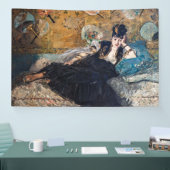 Edouard Manet - Dame met waaier Spandoek (Beurs)