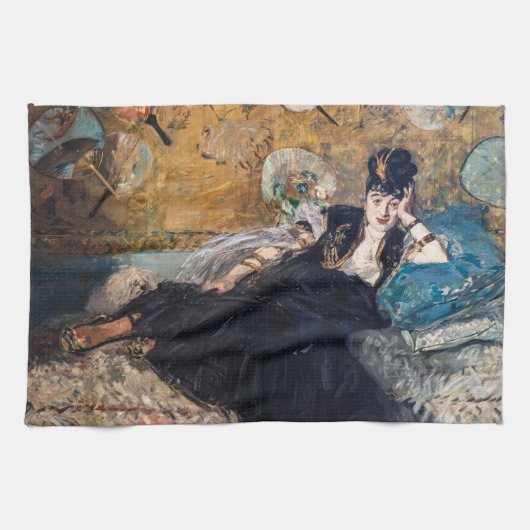 Edouard Manet - Dame met waaier Theedoek (Horizontaal)