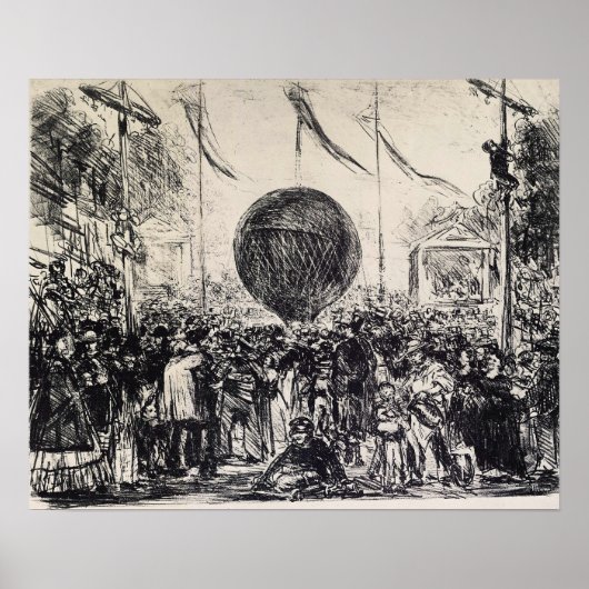 Edouard Manet - De ballon Poster (Voorkant)
