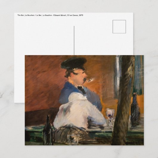 Edouard Manet - De Bar, Le Bouchon Briefkaart (Voorkant / Achterkant)