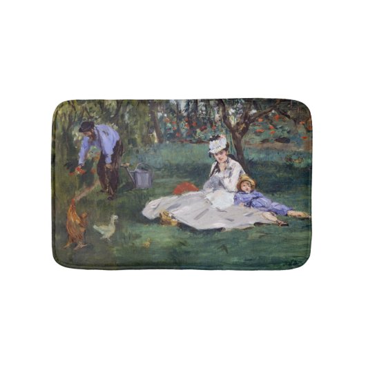 Edouard Manet - De familie Monet in hun tuin Badmat (Voorkant)