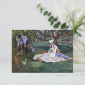 Edouard Manet - De familie Monet in hun tuin Bedankkaart (Staand voorkant)
