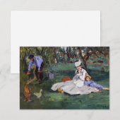 Edouard Manet - De familie Monet in hun tuin Bedankkaart (Voorkant / Achterkant)