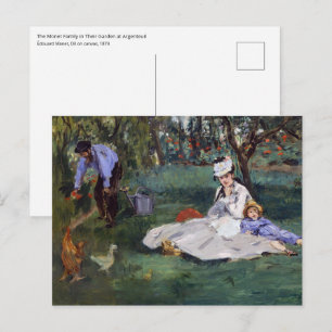 Edouard Manet - De familie Monet in hun tuin Briefkaart