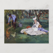 Edouard Manet - De familie Monet in hun tuin Briefkaart (Voorkant)