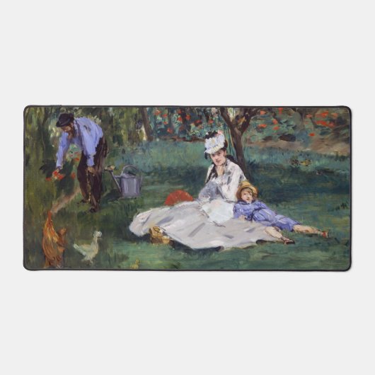 Edouard Manet - De familie Monet in hun tuin Bureaumat (Voorkant)