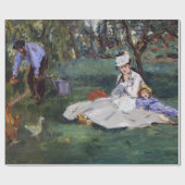 Edouard Manet - De familie Monet in hun tuin Cadeaupapier (Vlak)