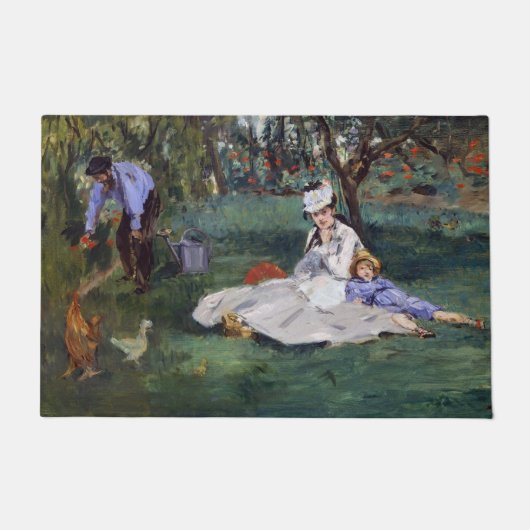 Edouard Manet - De familie Monet in hun tuin Deurmat (Voorkant)